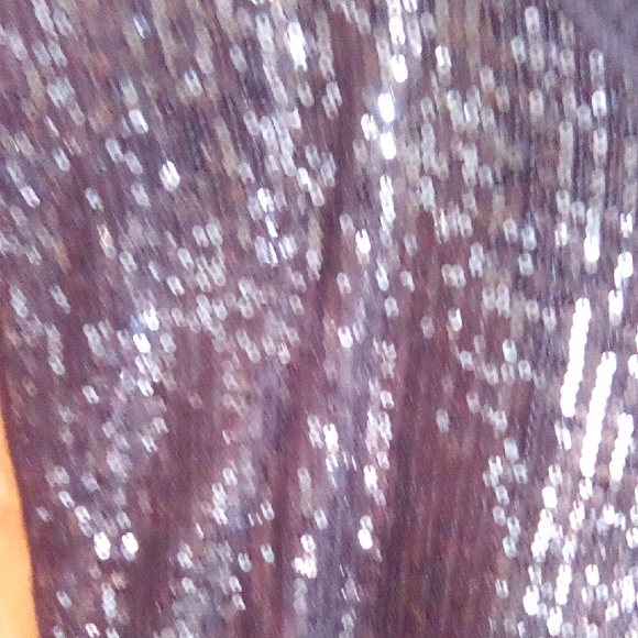 INC International Concepts Tops - INC International Concepts Sequin Blouse - Black and Silver